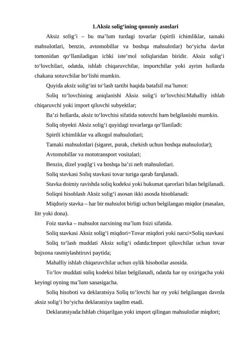 AKSIZ SOLIG‘I SOLIQNI TO‘LASH TARTIBI 2