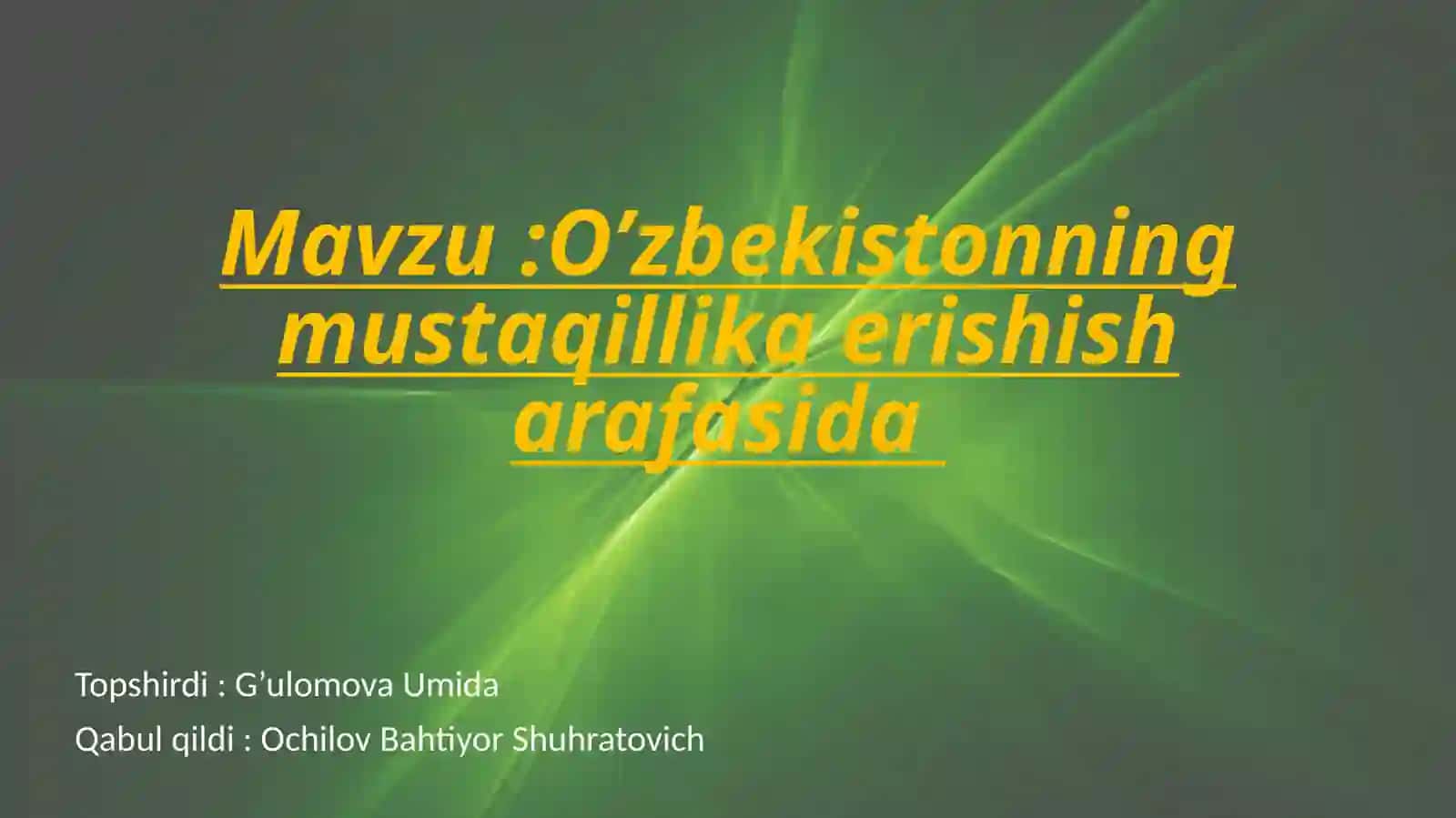 KURS ATT YO’NALISHI 4-GURUH TALABASI G’ULOMOVA UMIDA 2