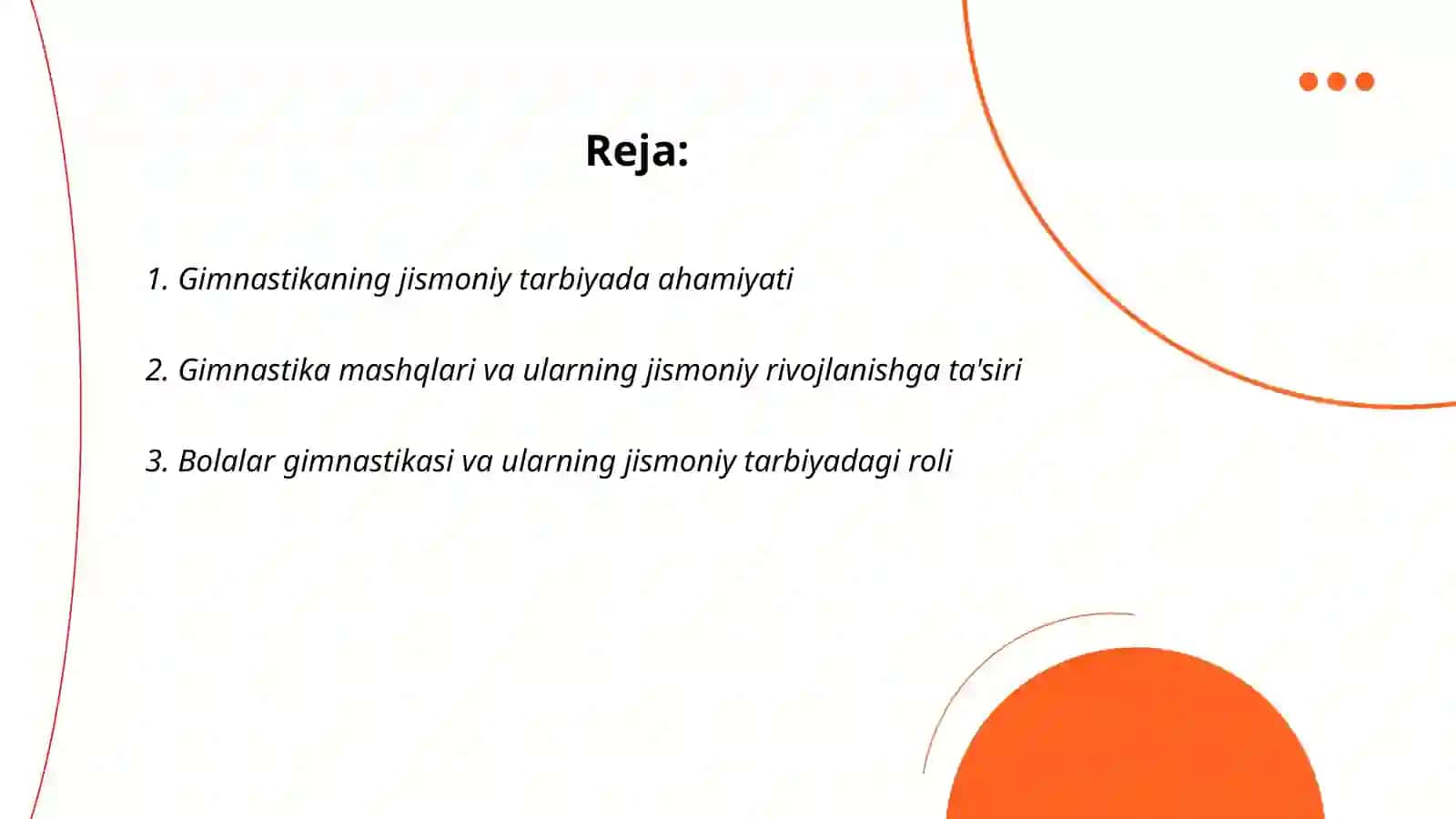 Gimnastikaning jismoniy tarbiya tizimidagi oʻrni 2