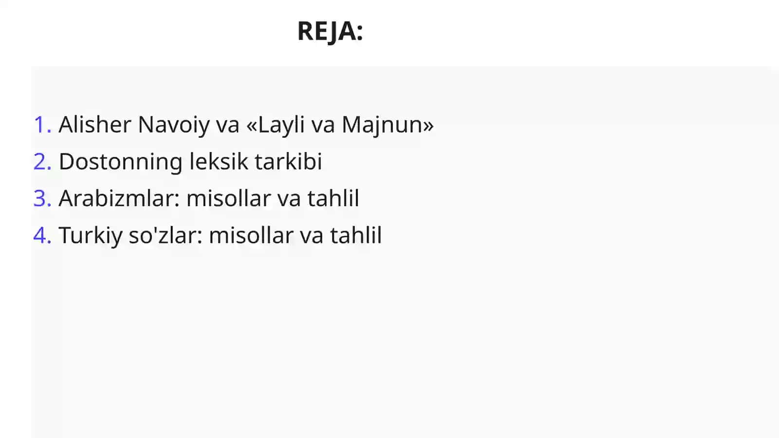 Alisher Navoiyning «Layli va Majnun» Dostoni Leksikasi: Arab va Turkiy So'zlar Misolida 2