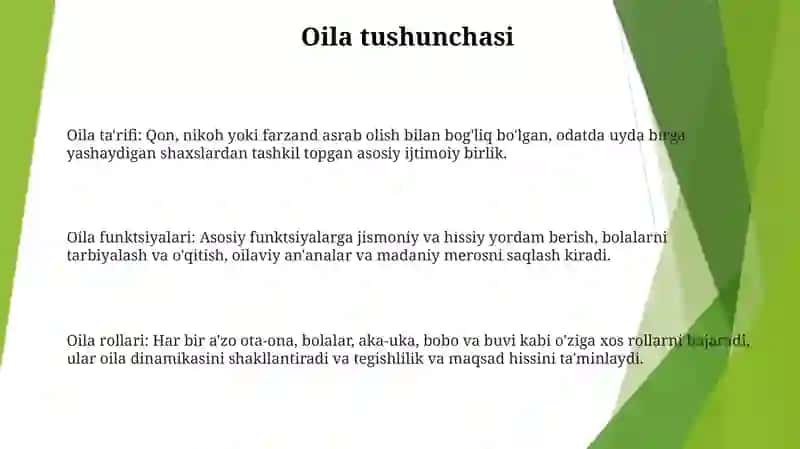 Oila Va Uning Funksiyalari 2