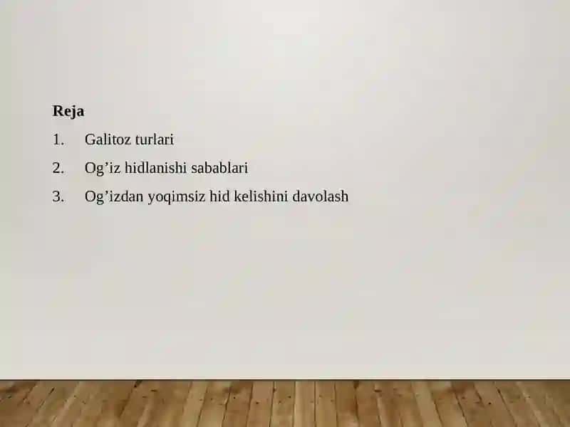 Galitoz klinikasi davolash va profilaktikasi 2