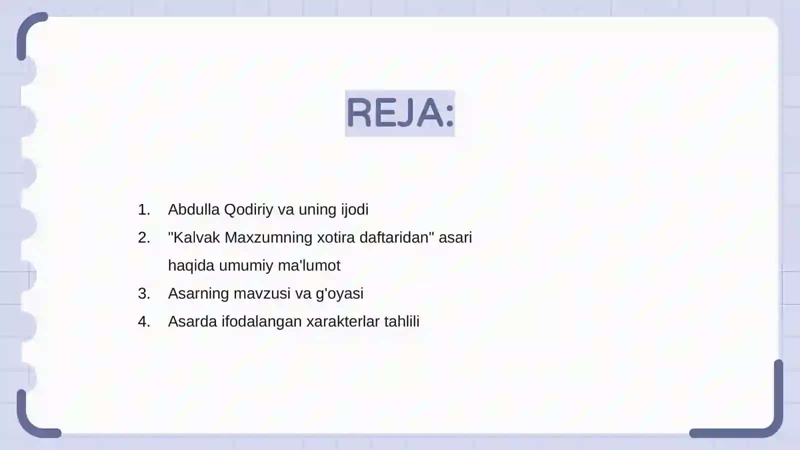 Kalvak Maxzumning xotira daftaridan asari tahlili 2