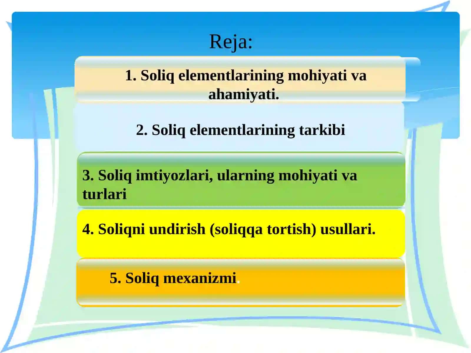 SOLIQ VA SOLIQQA TORTISH” FANINING PREDMEII OB’YEKTI, MAQSAD VA VAZIFALARI 2