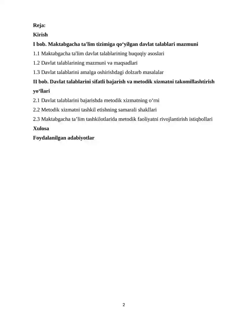MAKTABGACHA TA'LIM MENEJMENTI 2