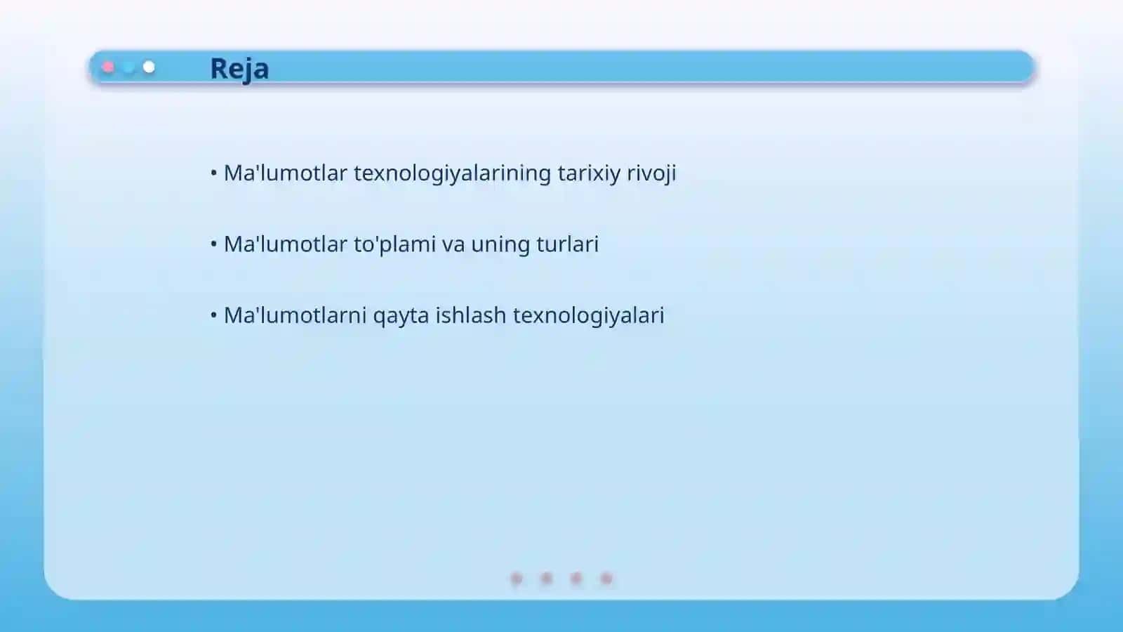 Ma'lumotlar texnologiyalarining rivojlanish bosqichlari 2