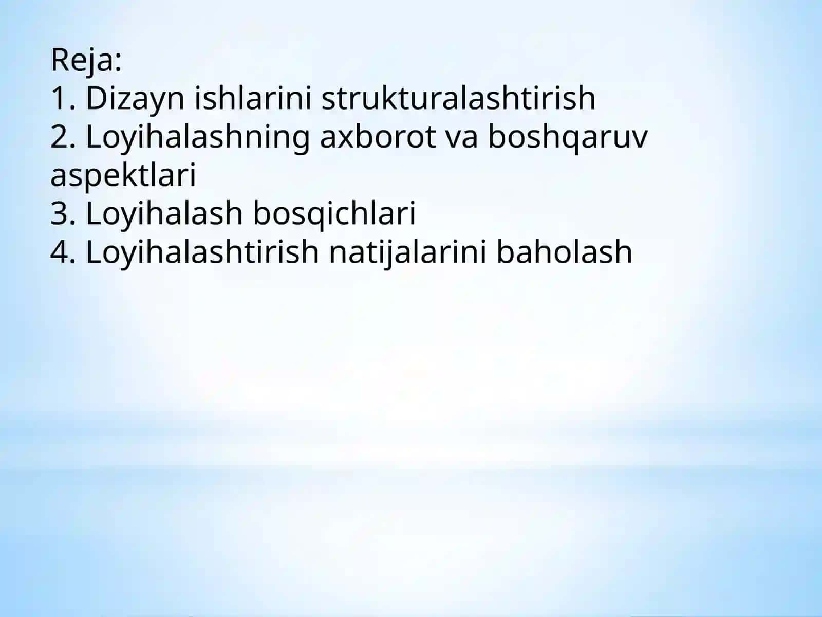AVTOMATLASHTIRILGAN AXBOROT-BOSHQARUV TIZIMLARINI LOYIHALASHNING TEXNOLOGIK JIHATLARI 2