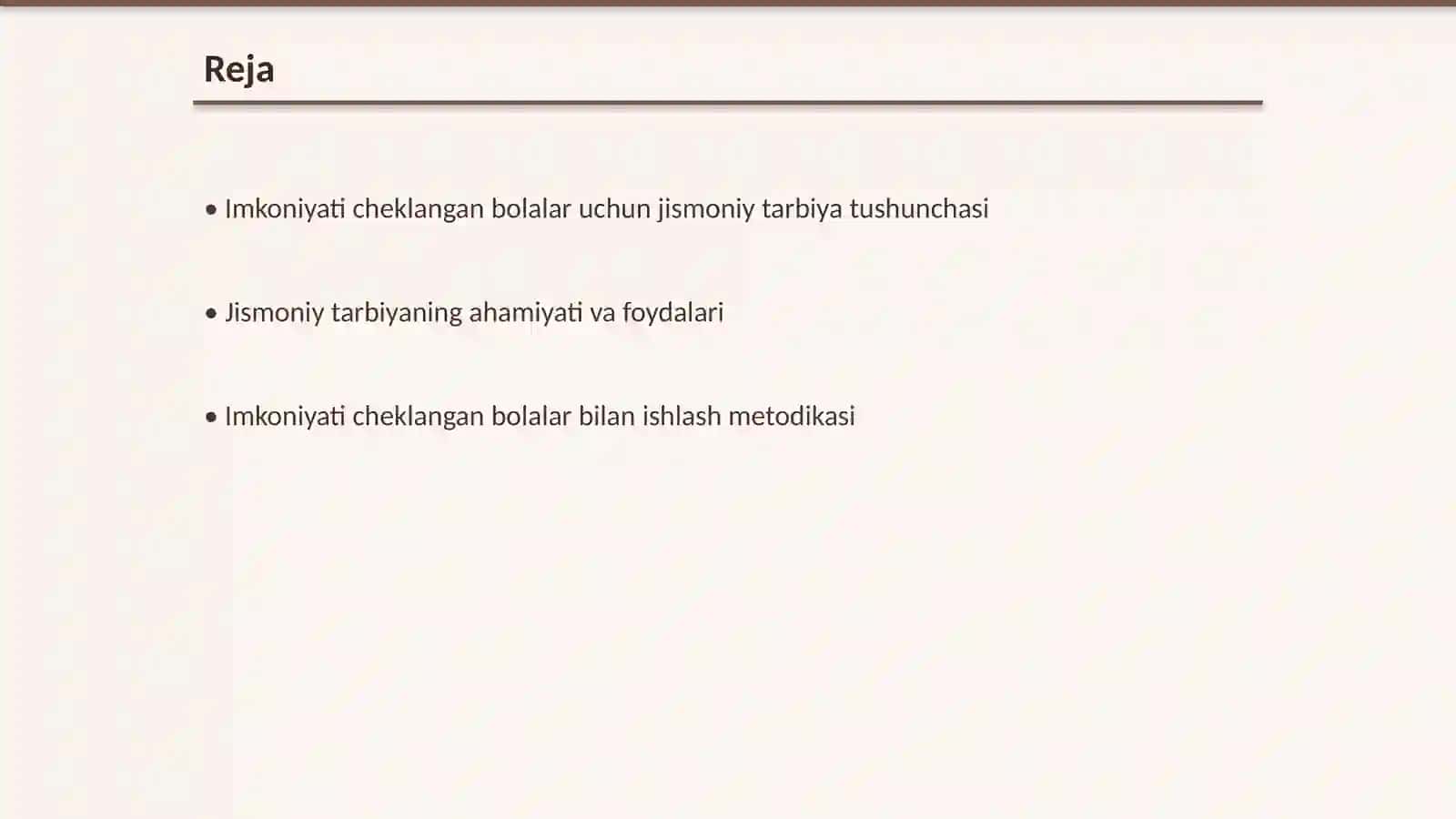Imkoniyati cheklangan bolalar bilan jismoniy tarbiya mashgʻulotini tashkil qilish va ötkazish metodikasi 2