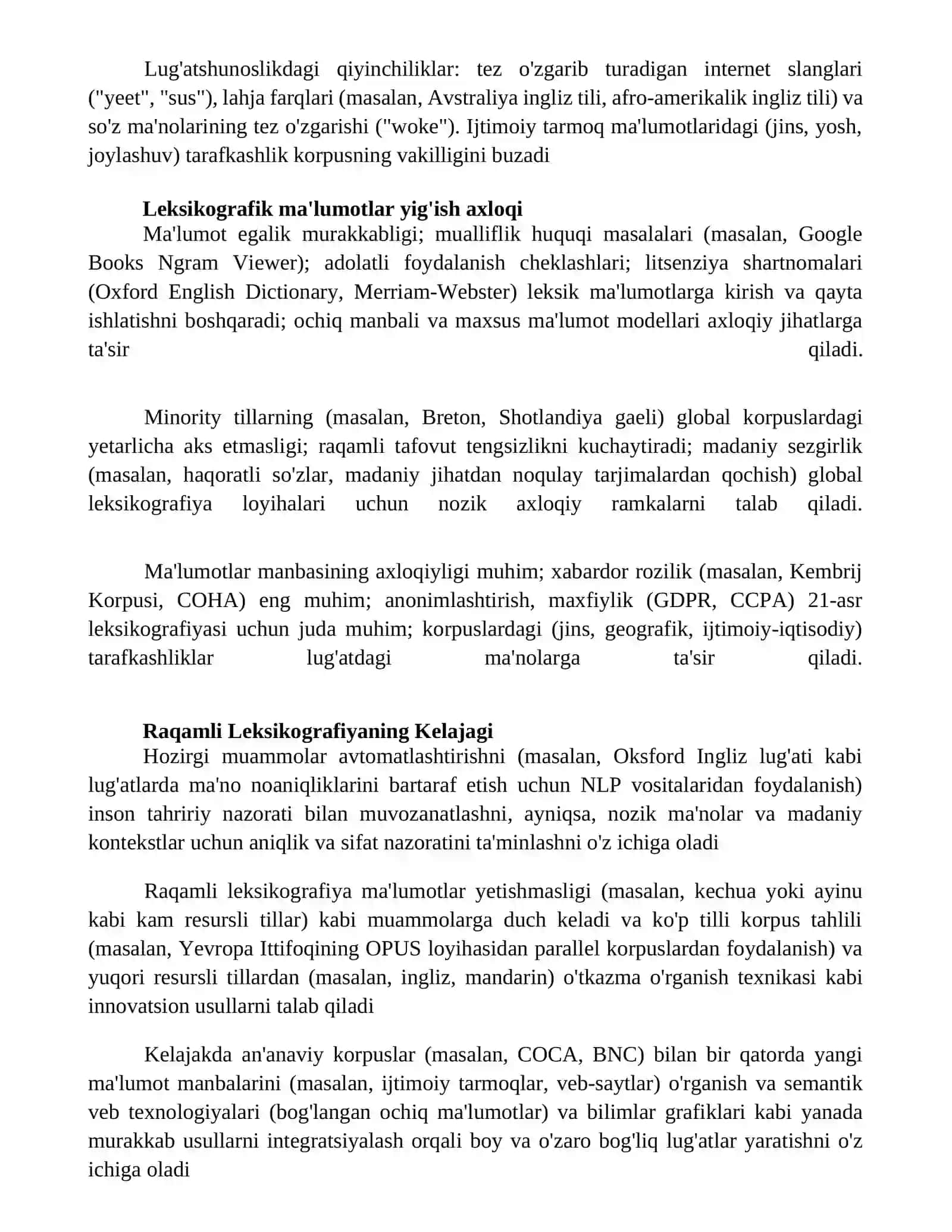 Lugʻatshunoslikning dolzarb masalalari 2