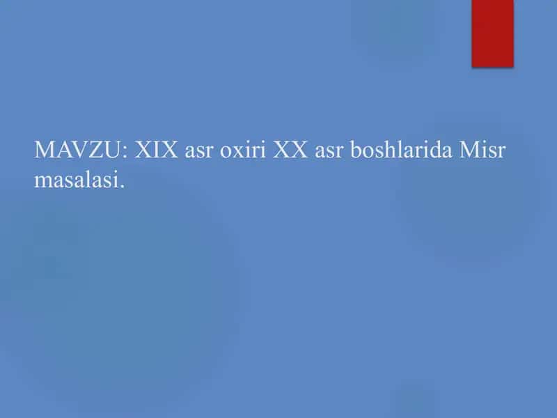 Misrning XIX-asr boshlarida 2