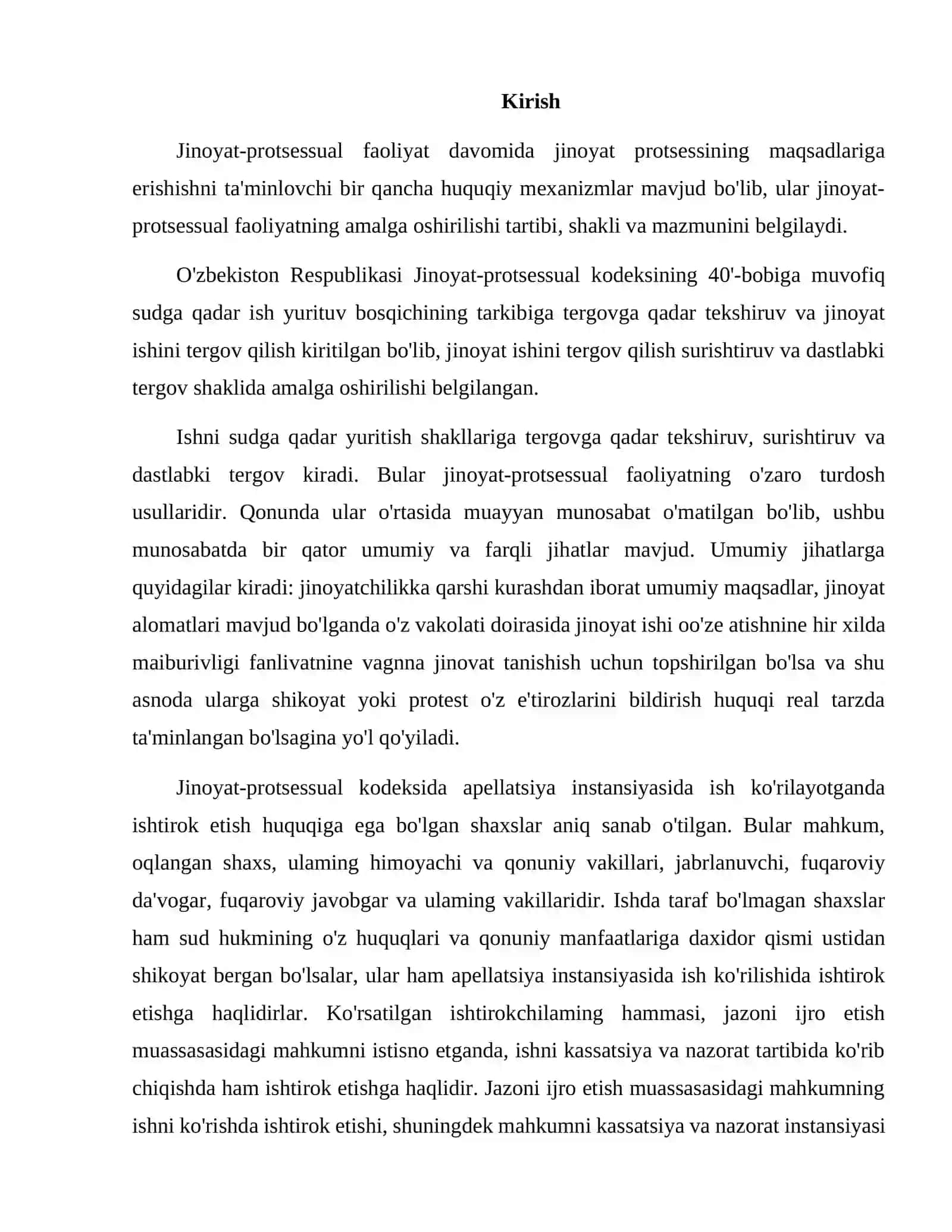Apellyatsiya instansiyasi sudida jinoyat ishlarini ko‘rishning protsessual tartibi 2