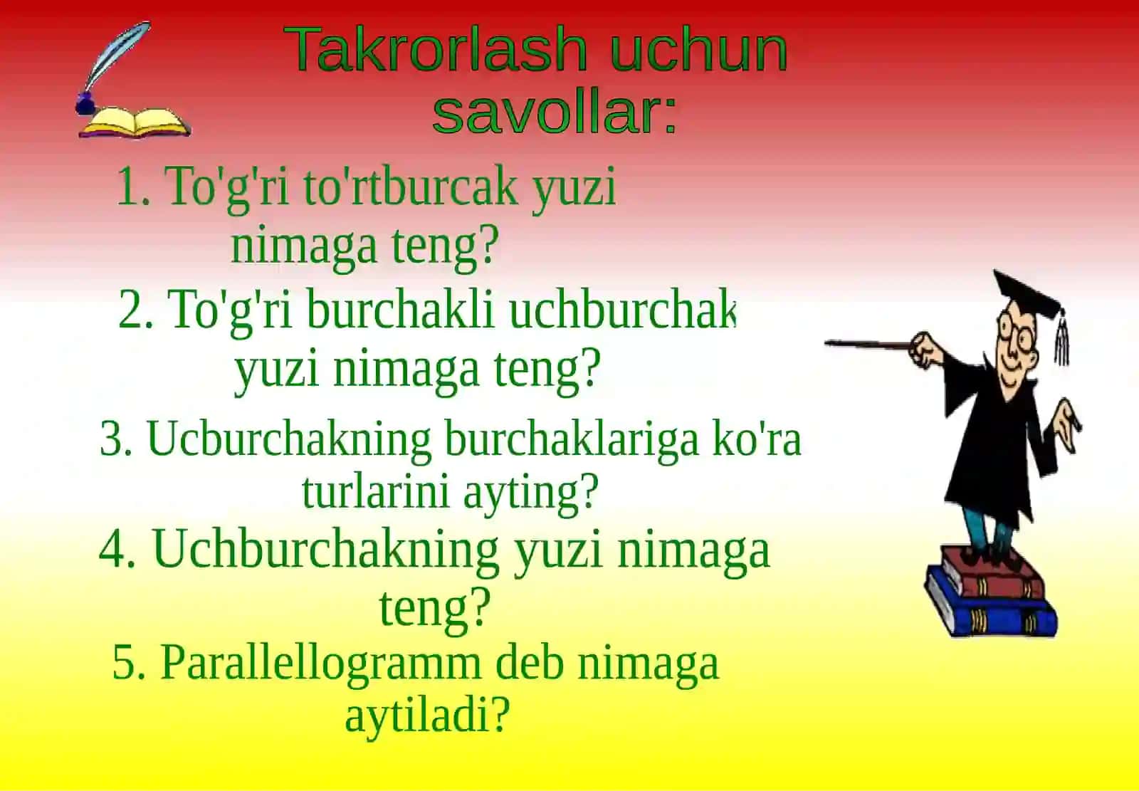 Romb va  yuzini hisoblash 2