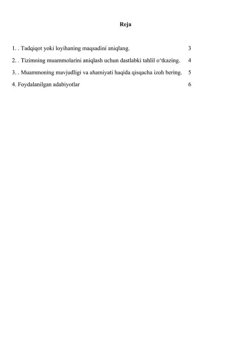Tadqiqot yoki loyihaning maqsadini aniqlang 2