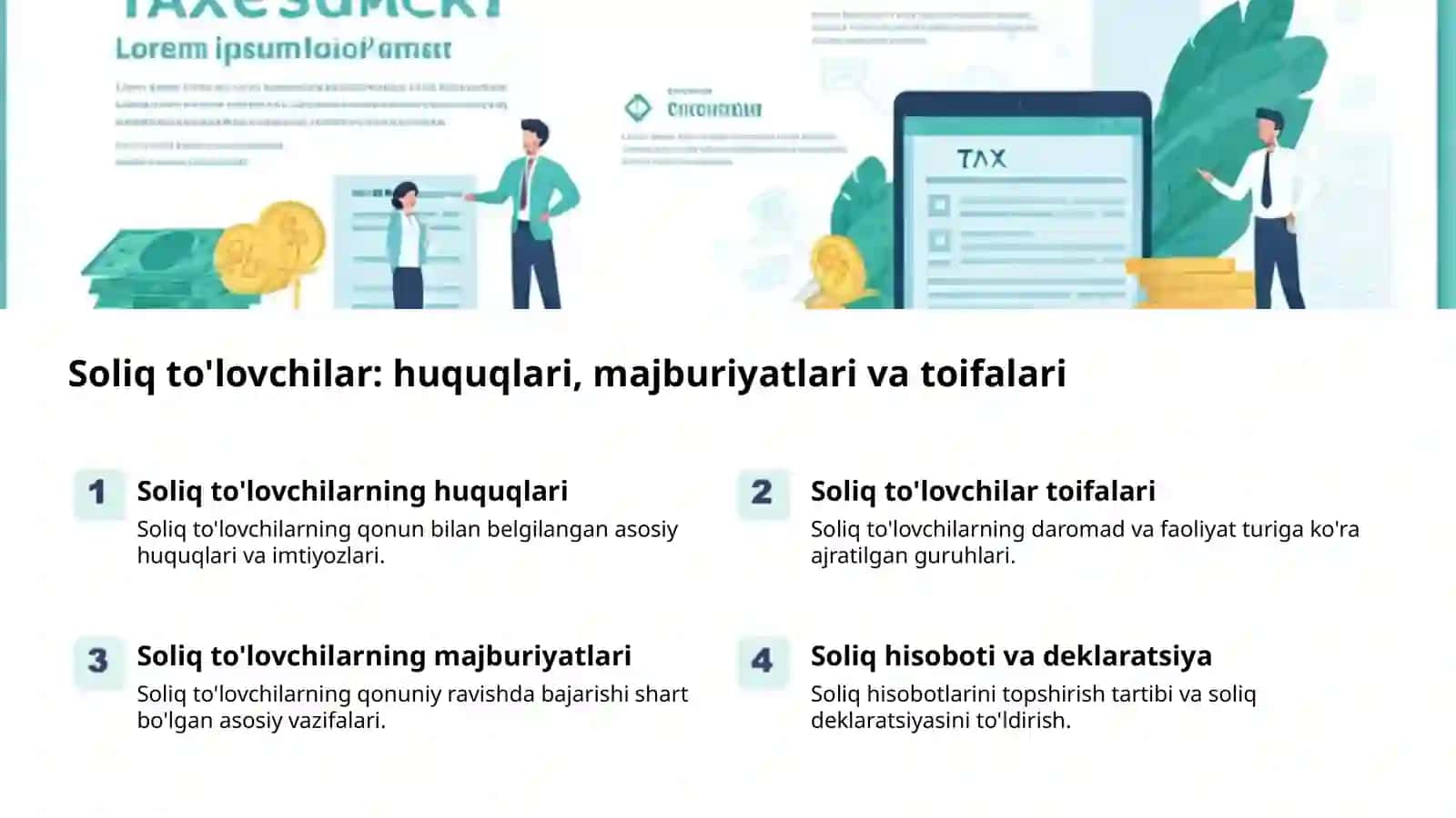 Soliq tizimi: mohiyati va ahamiyati 2