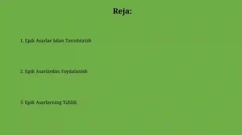 "Boshlang'ich sinfda epik asarlar ustida ishlash" 2