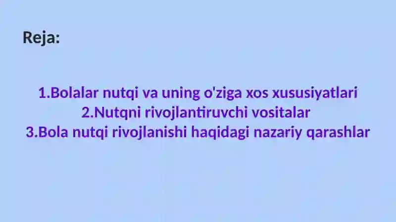 Bolalar nutqi va uning o'ziga xos xususiyatlari 2
