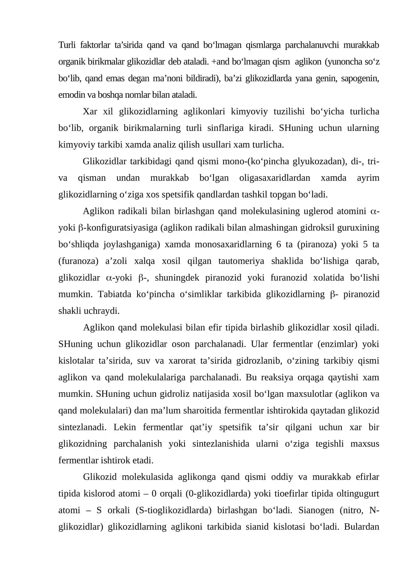 Yurak glikozidlarining umumiy xususiyatlari, xossalari va tasnifi 2