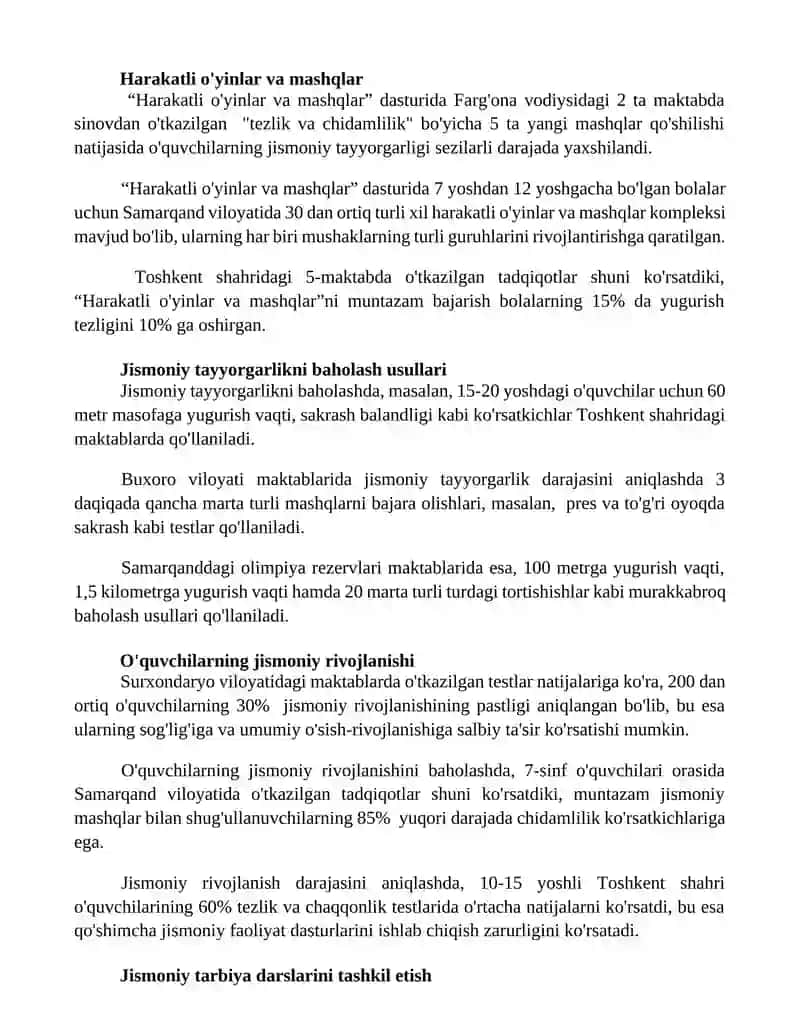 Jismoniy tarbiya fanining maqsad va vazifalari talabalarning jismoniy tayyorgarliklarini aniqlash 2