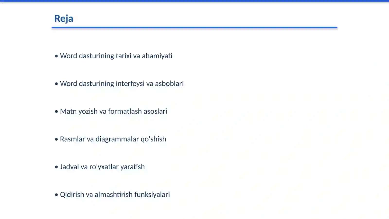 Word dasturidan foydalanish bo'yicha maktab o'quvchilari uchun yo'riqnoma 2