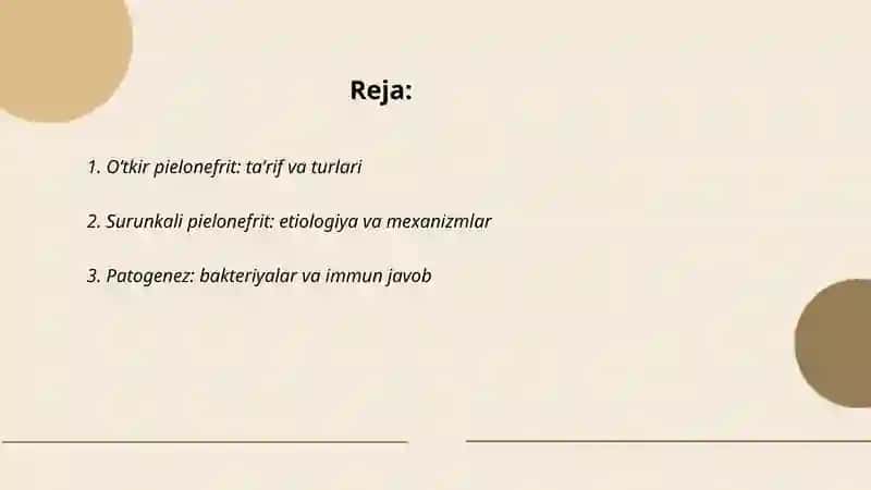 Oʻtkir va surunkali pielonefrit 2