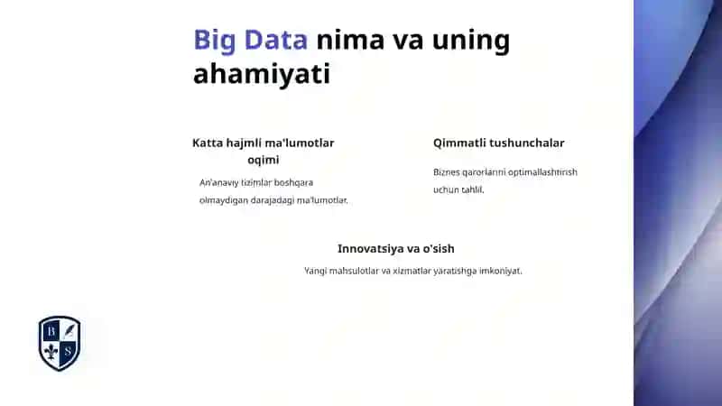 Big Data va Bulutli xizmatlar 2