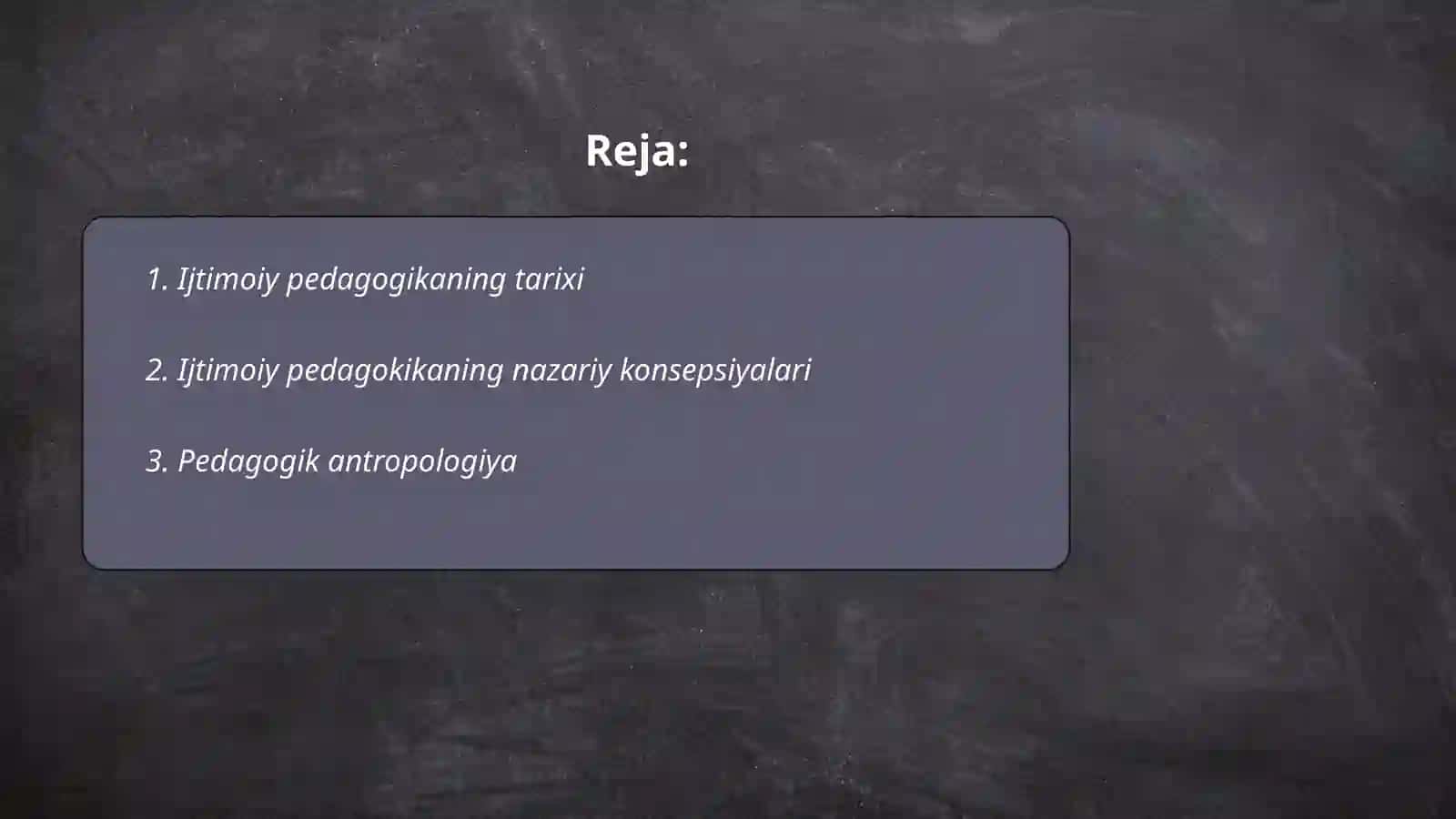 Ijtimoiy pedagokikaning nazariy asoslari 2