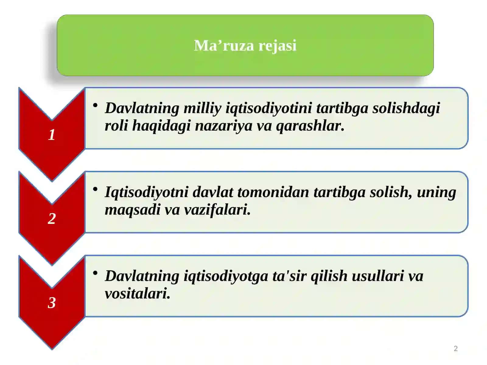 "Iqtisodiyot nazariyasi" 2