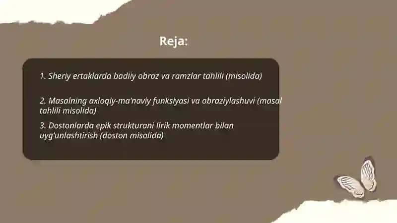 Lirik va liro-epik turdagi asarlar tahlili 2