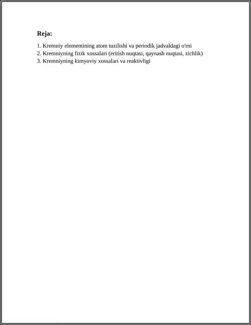 KREMNIY ELEMENTI 2