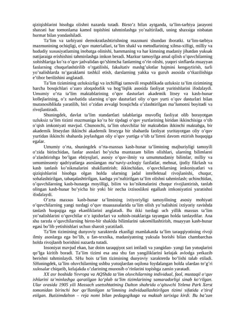 TA’LIM TIZIMINI BOSHQARISHNING MOHIYATI. MAKTAB - BOSHQARISH OB’ЕKTI SIFATIDA. PЕDAGOG KADRLAR ATTЕSTATSIYASI 2