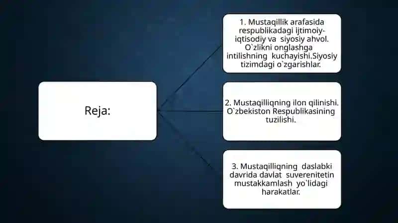 Mustaqil O’zbekiston Respublikasining tashkiltopishi va uning tarixiy ahamiyati 2