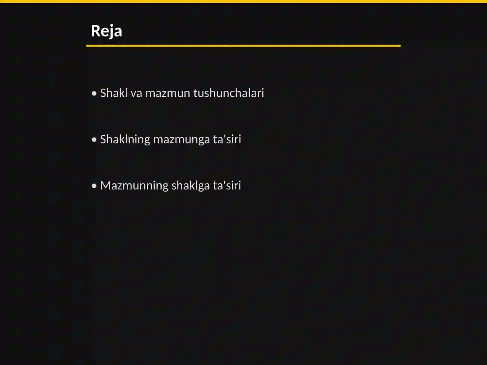Adabiy asarda shakl va mazmun munosabati 2