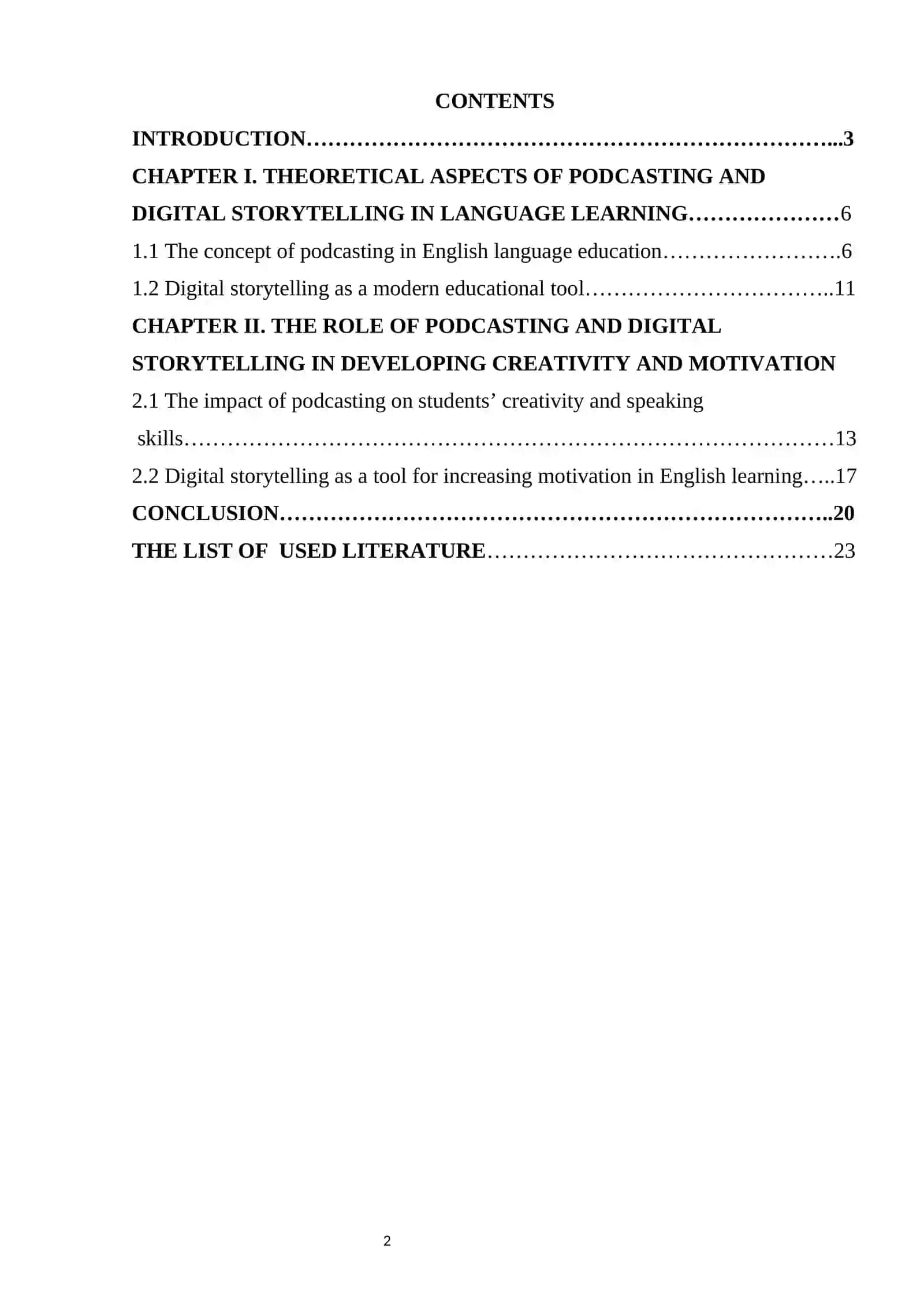 Course Work: Podcasting and Digital Storytelling in English Language Learning 2