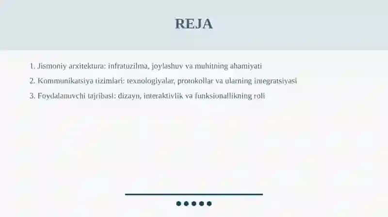 ITTning jismoniy va komunikatsiom arxitekturasi 2