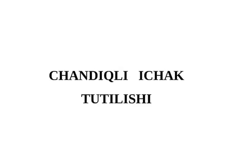 CHANDIQLI ICHAK TUTILISHI 2