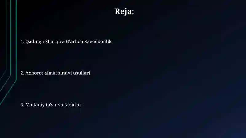 Qadimgi Sharq va G'arbda Savodxonlik 2