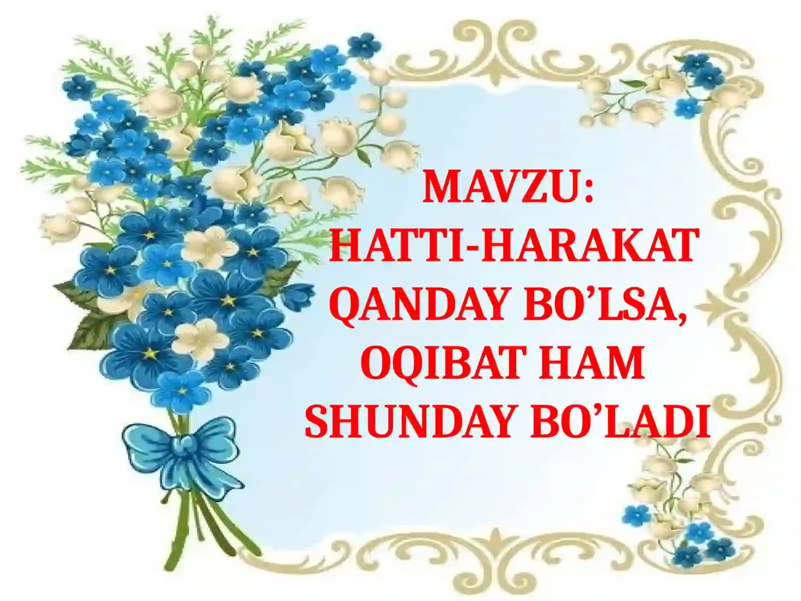 ANDIJON SHAHAR5-UMUMTA’LIM MAKTABITARBIYA FANI O’QITUVCHISHI 2
