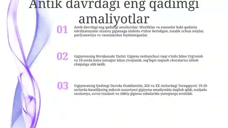 Gigiyenaning Rivojlanishi Tarixi 2
