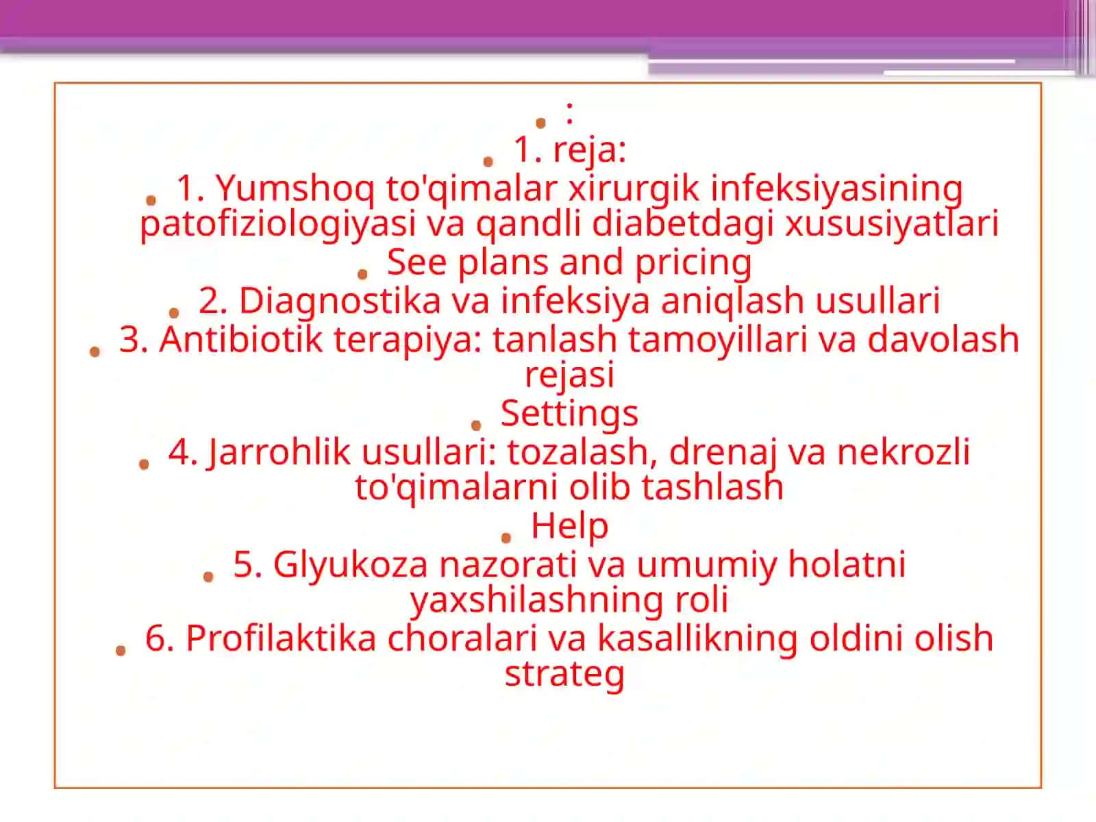 Qandli diabetli bemorlarning yumshoq toqimalar xirurgik infeksiyasi 2