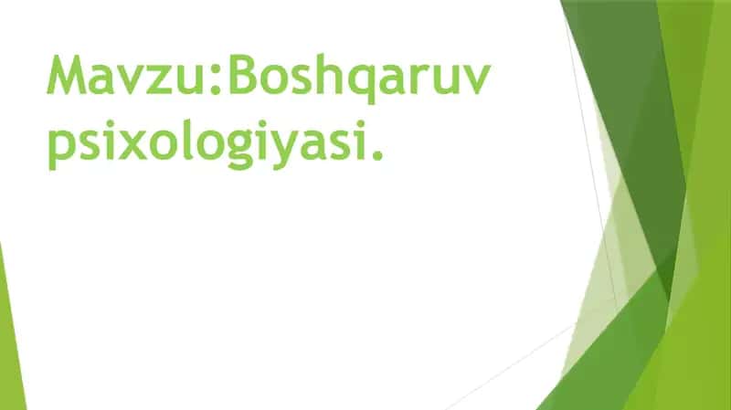 Boshqaruv psixologiyasi tushunchasi 2