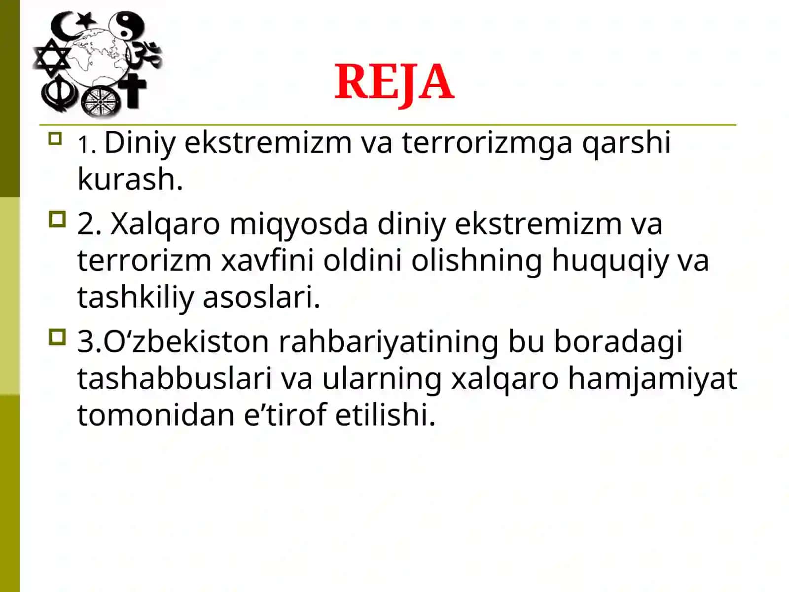 Dunyo hamjamiyatining ekstremizm va terrorizmga qarshi kurash tajribasi 2