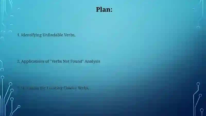 Verbs not find 2