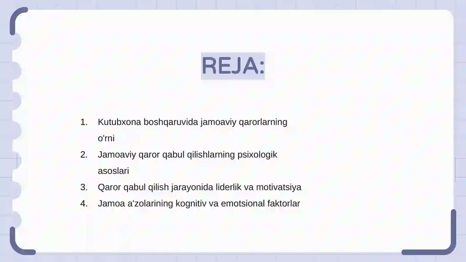Kutubxona boshqaruvida jamoaviy qaror qabul qilishning psixalogik jihatlari 2