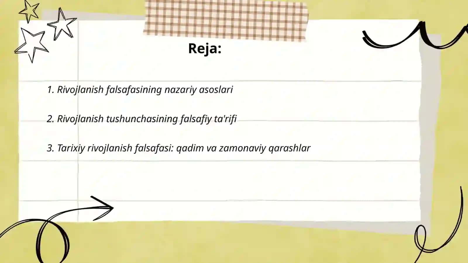 Falsafa fanidan Rivojlanish falsafasi 2