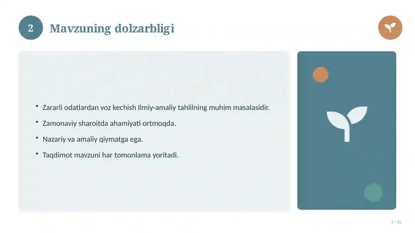 Zararli odatlardan voz kechish 2
