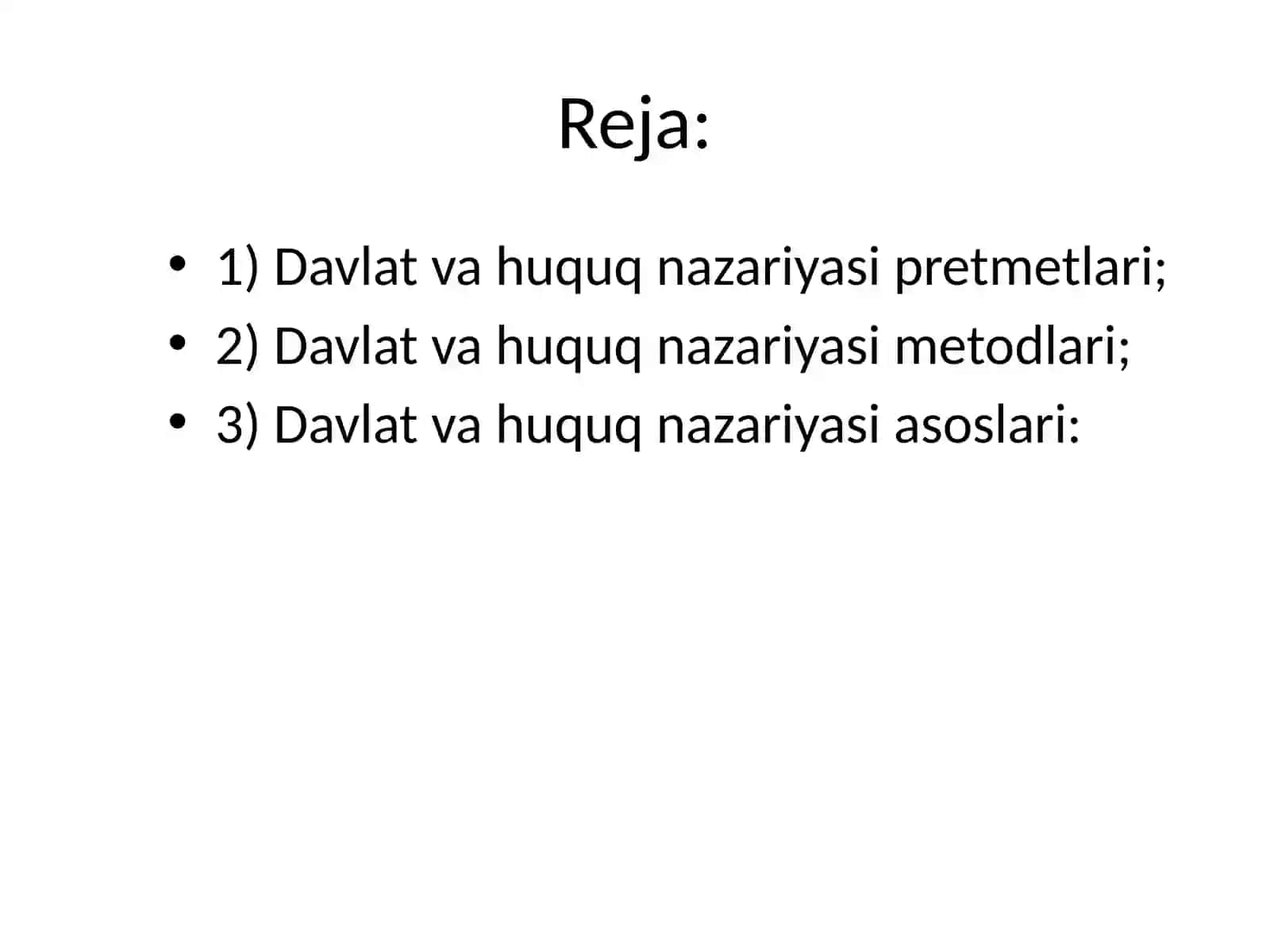 Davlat va huquq nazariyasi 2