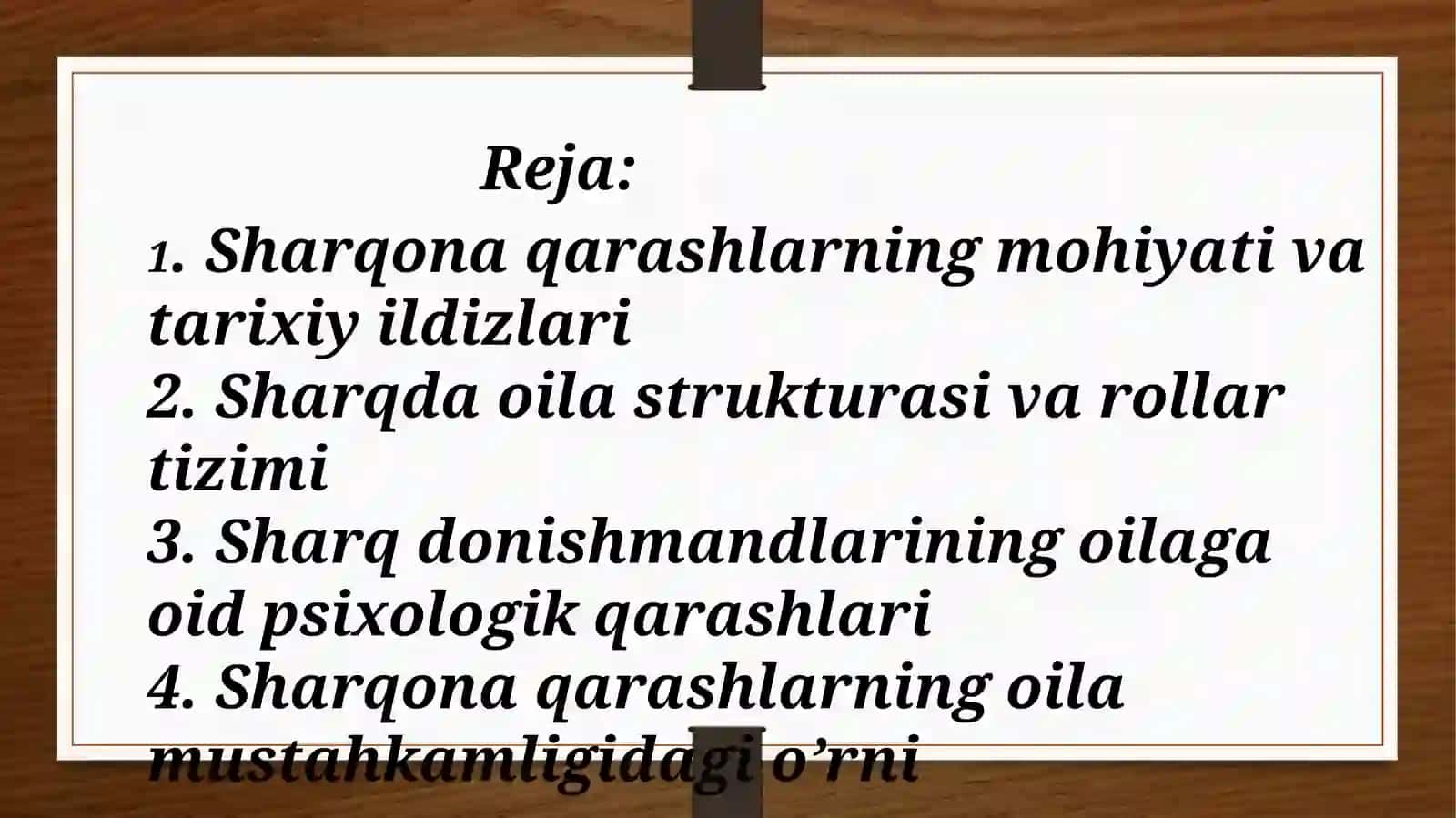 Oilalar psixologiyasining sharqona qarashlari 2