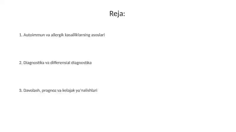 Autoimmun va allergik kasalliklar 2