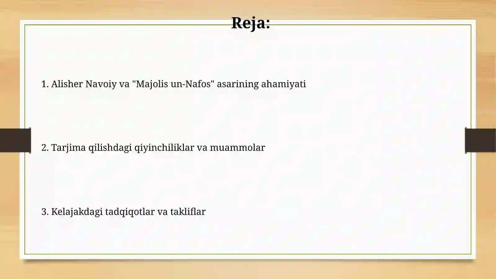 Navoiyning "Majolis un nafois" asari 2