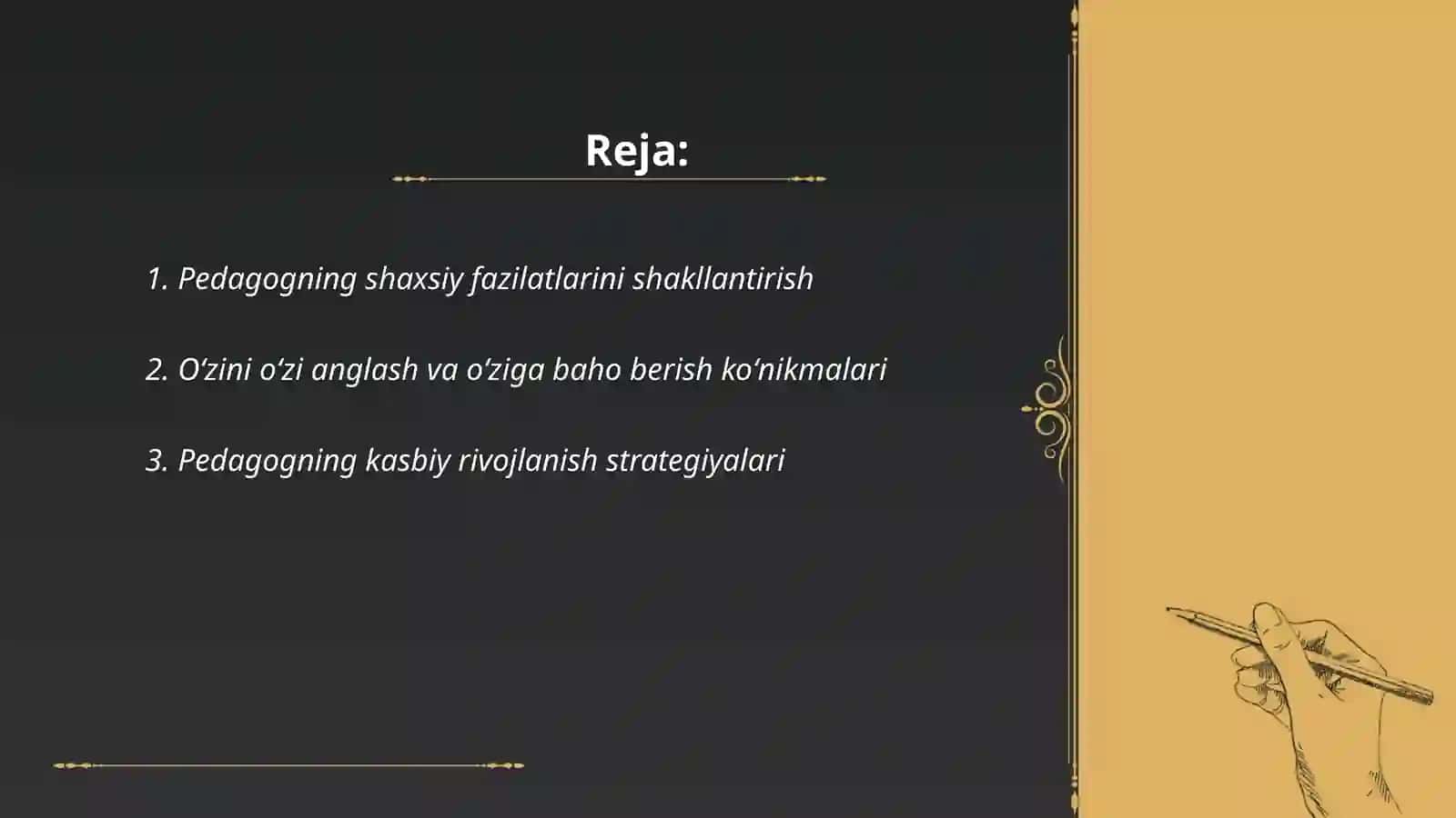 Zamonaviy oʻquv jarayonini takomillashtirishda pedagogning shaxsi va kasbiy oʻzini oʻzi rivojlantirish metodikasi 2